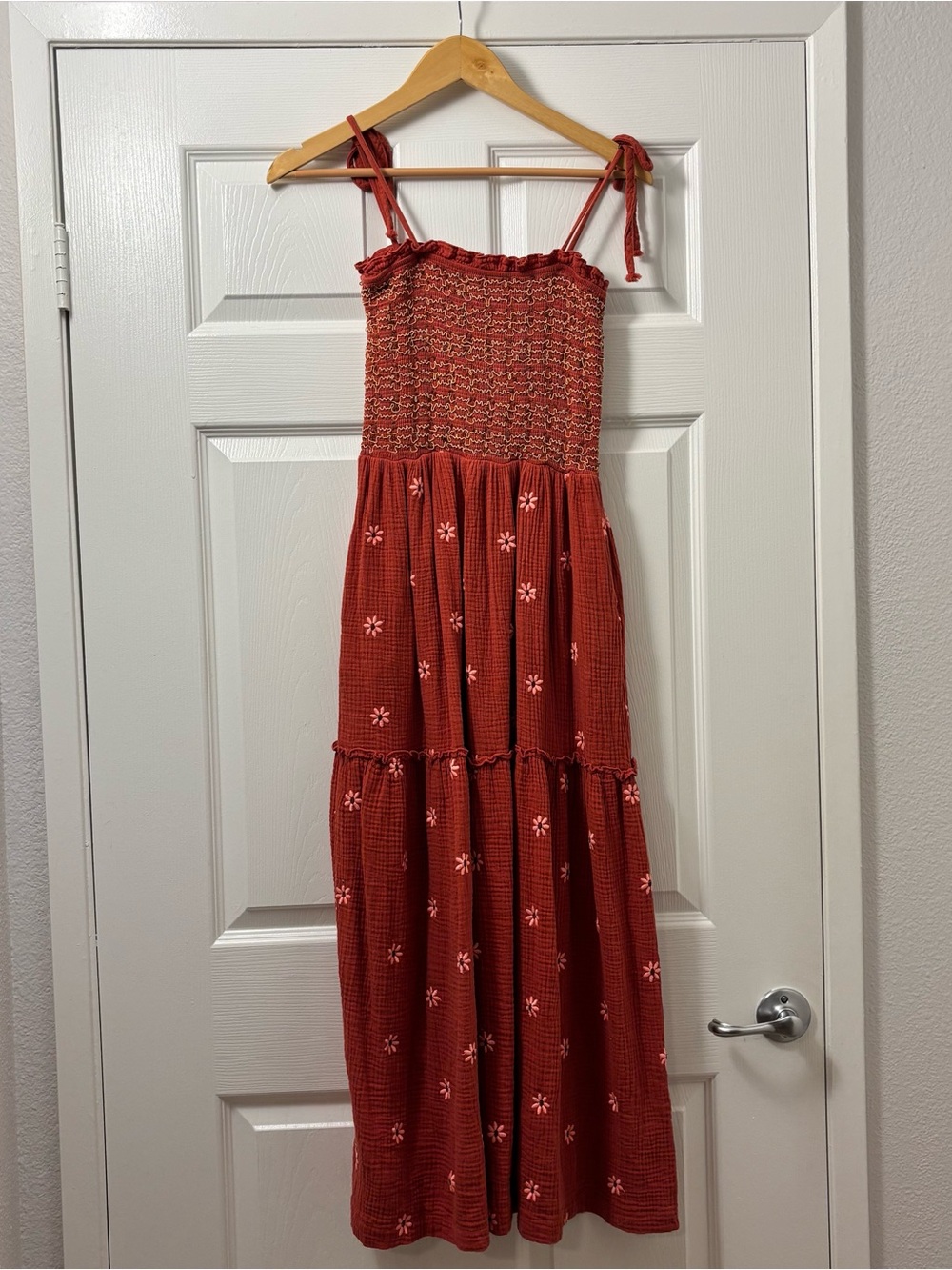 Amazon Rust Red Floral Maxi Dress